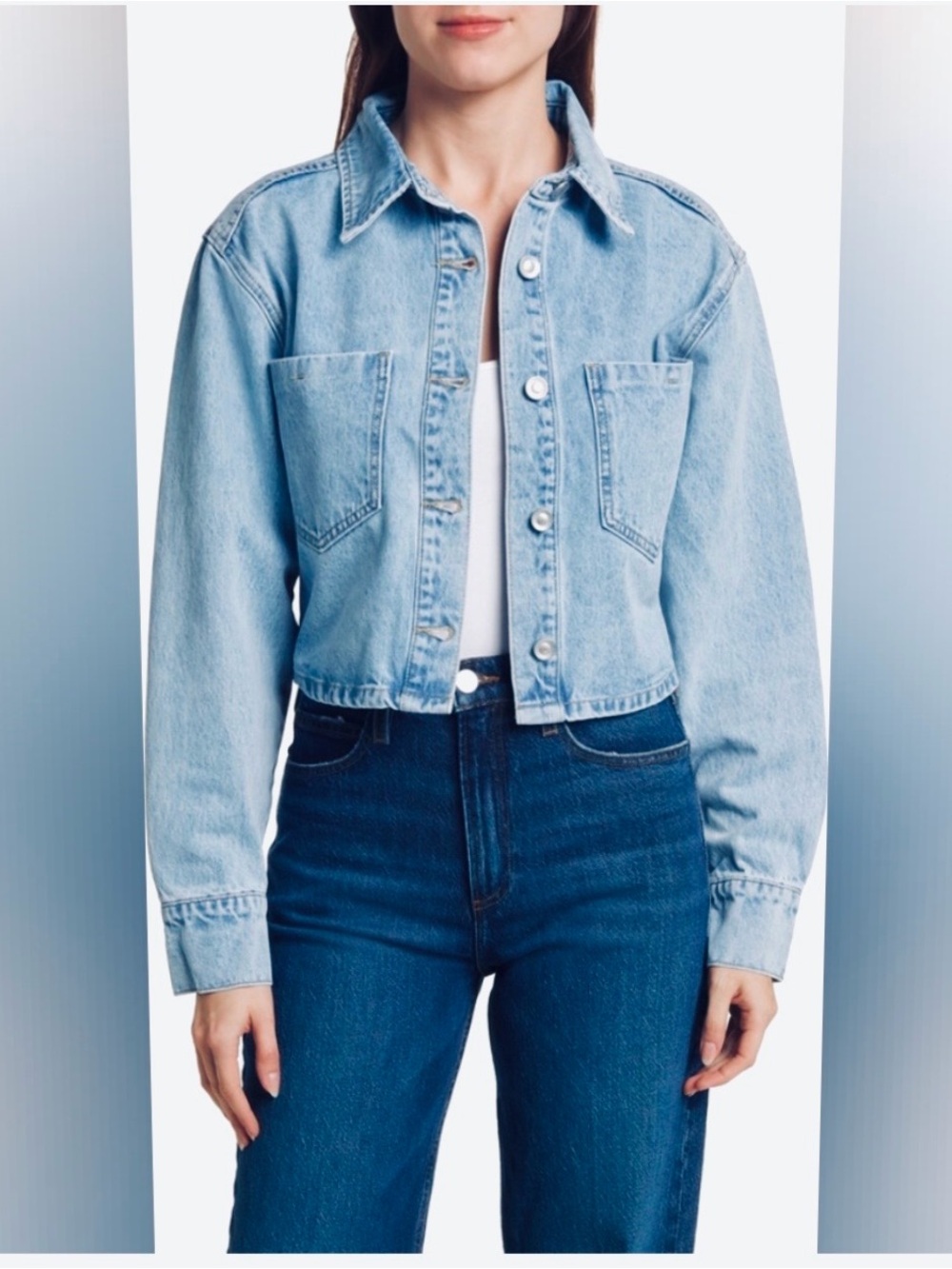 DR2 by Daniel Rainn Crop Denim Jacket
